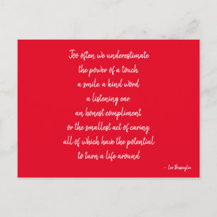 Guillemet de carte postale Inspiration rouge et bl
