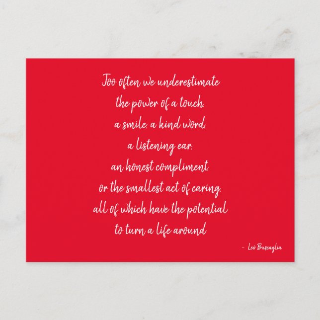 Guillemet de carte postale Inspiration rouge et bl (Devant)