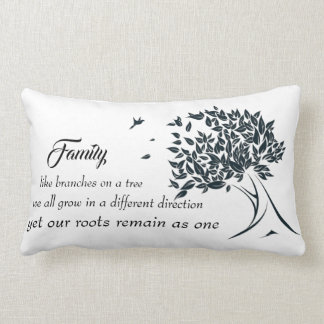 guillemets de famille et coussin d'arbre