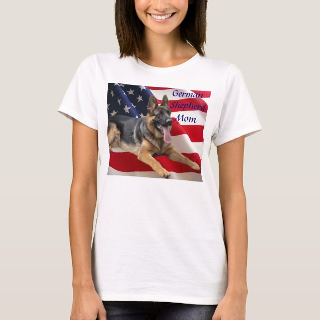 Guillemets de T-shirt de maman de berger allemand (Devant)