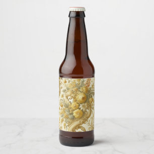 Guilt of Gold – Baroque Floral  Beer Bottle Label
