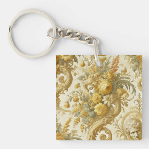 Guilt of Gold – Baroque Floral Keychain