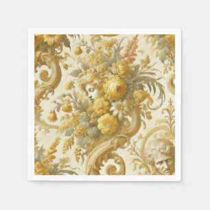 Guilt of Gold – Baroque Floral Napkin
