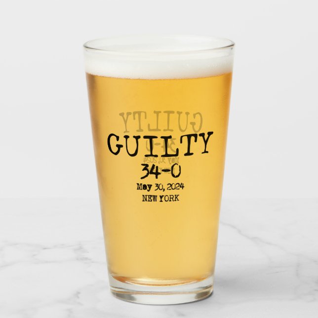 Guilty 34-0 Shirt Glass (Back Filled)