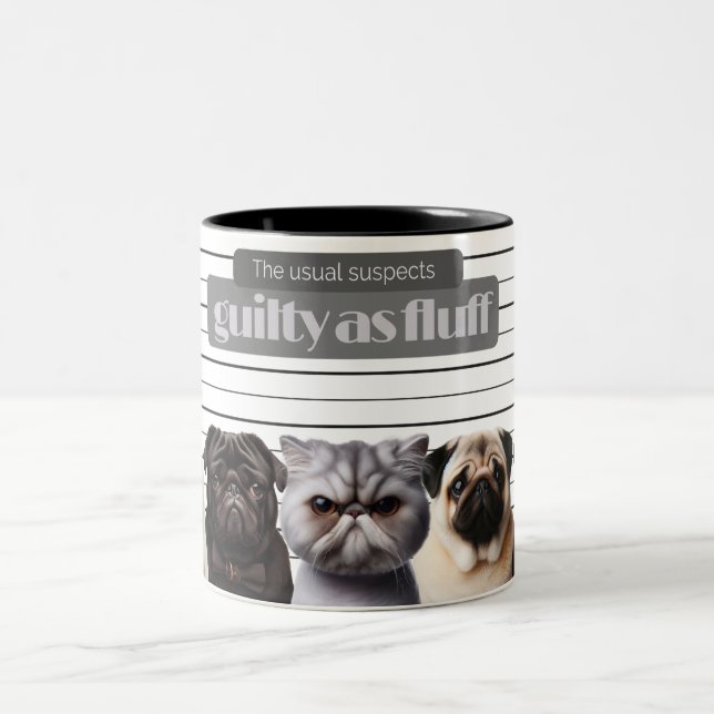 Guilty as Fluff – The Usual Suspects Mug Design (Centre)