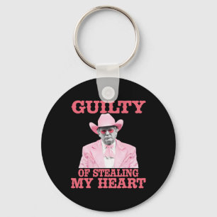Guilty Of Stealing My Heart Trump Is My Valentine Keychain