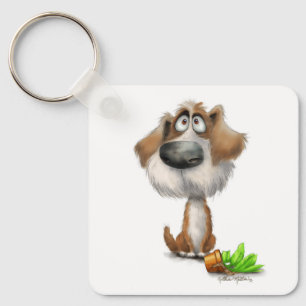 Guilty Shaggy Dog Cartoon Keychain