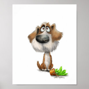 Guilty Shaggy Dog Cartoon Poster