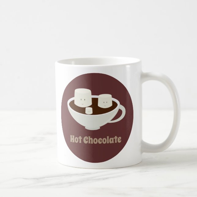 Guimauves dans la tasse de chocolat chaud avec des (Droite)