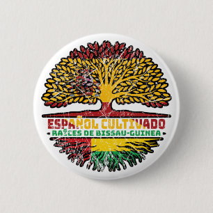 Guinea-Bissau Bissau-Guinean Spanish Spain Tree 2 Inch Round Button