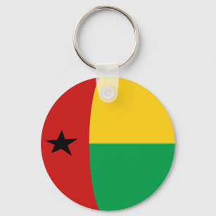 Guinea-Bissau Fisheye Flag Keychain