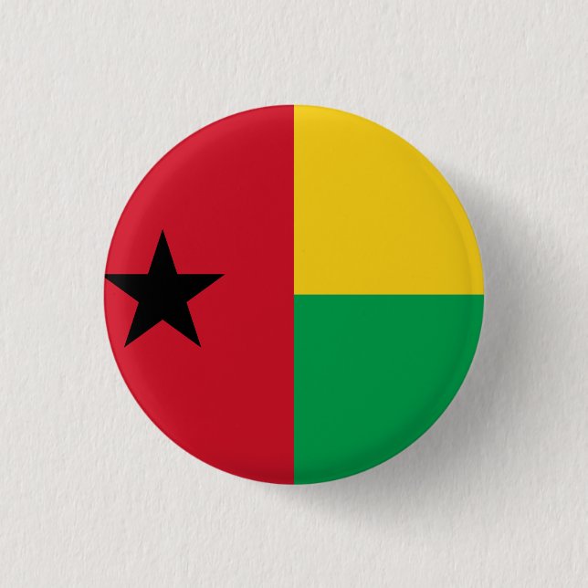 Guinea-Bissau Flag 1 Inch Round Button (Front)
