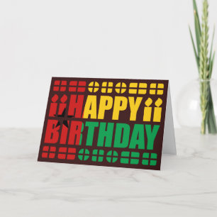 Guinea-Bissau Flag Birthday Card