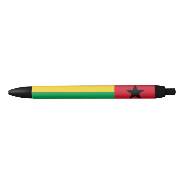 Guinea Bissau Flag Black Ink Pen (Front)
