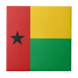 Guinea-Bissau Flag Ceramic Tile