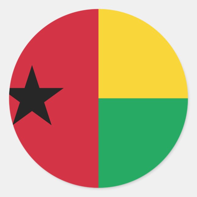 Guinea-Bissau Flag Classic Round Sticker (Front)