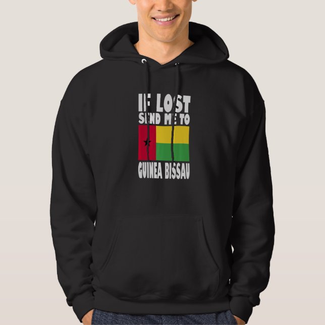 Guinea Bissau Flag Design  If lost send me to Guin Hoodie (Front)