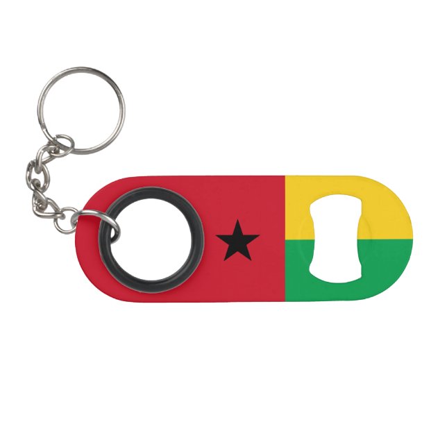 Guinea Bissau Flag Keychain Bottle Opener (Front (Horizontal))