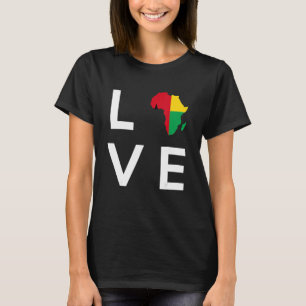 Guinea Bissau Flag Love Africa Continent for Guine T-Shirt