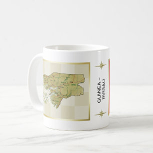 Guinea-Bissau Flag + Map Mug
