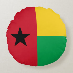 Guinea Bissau Flag Round Pillow