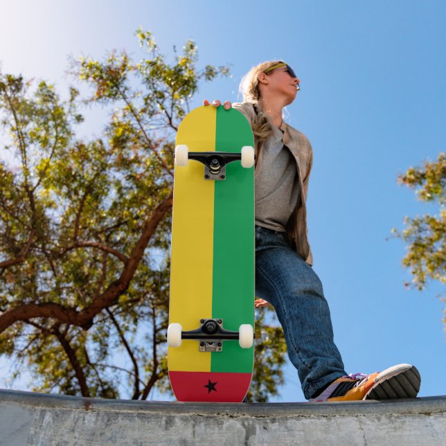 Guinea-Bissau flag Skateboard (Outdoor 1)