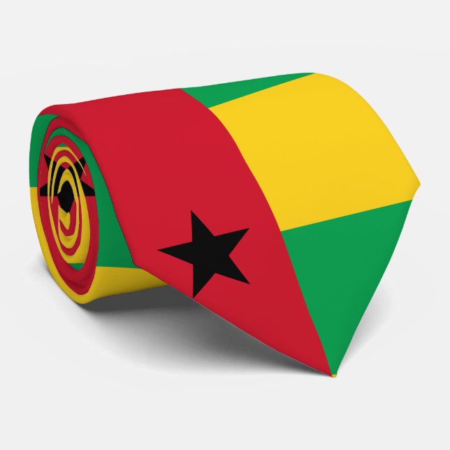 Guinea Bissau Flag Tie (Rolled)