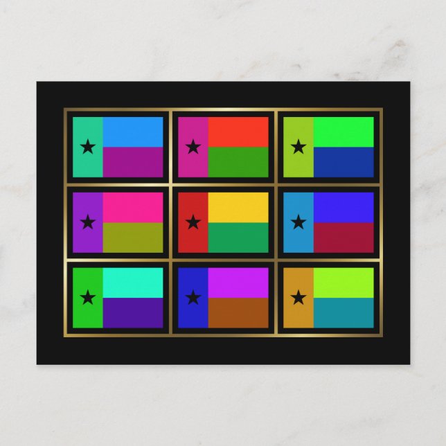 Guinea-Bissau Multihue Flags Postcard (Front)