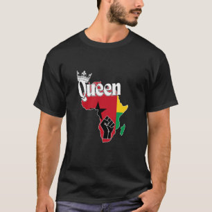 Guinea Bissau Queen With Guinean Flag In Africa Ma T-Shirt