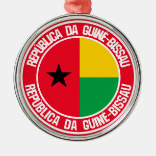 Guinea-Bissau Round Emblem Metal Ornament