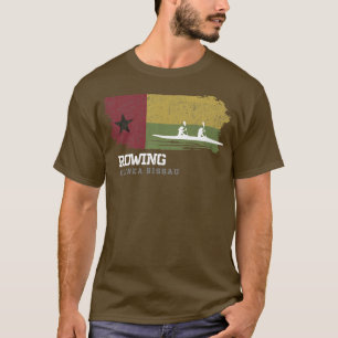 Guinea Bissau Rowing Team Oarswoman Rower Girl Row T-Shirt