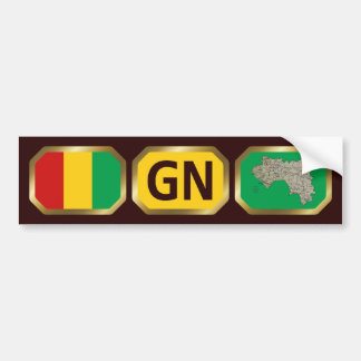 Guinea-Conakry Flag Map Code Bumper Sticker