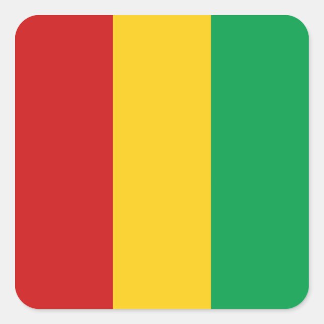 Guinea-Conakry Flag Sticker (Front)
