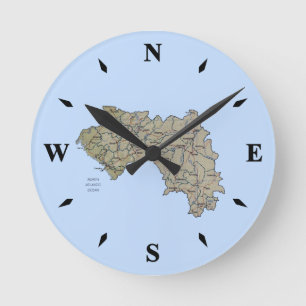 Guinea-Conakry Map Clock