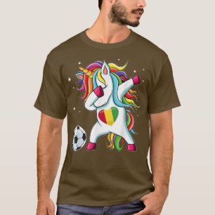 Guinea Dabbing Soccer Unicorn Guyanese Fan T-Shirt