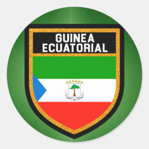Guinea Ecuatorial Flag Classic Round Sticker