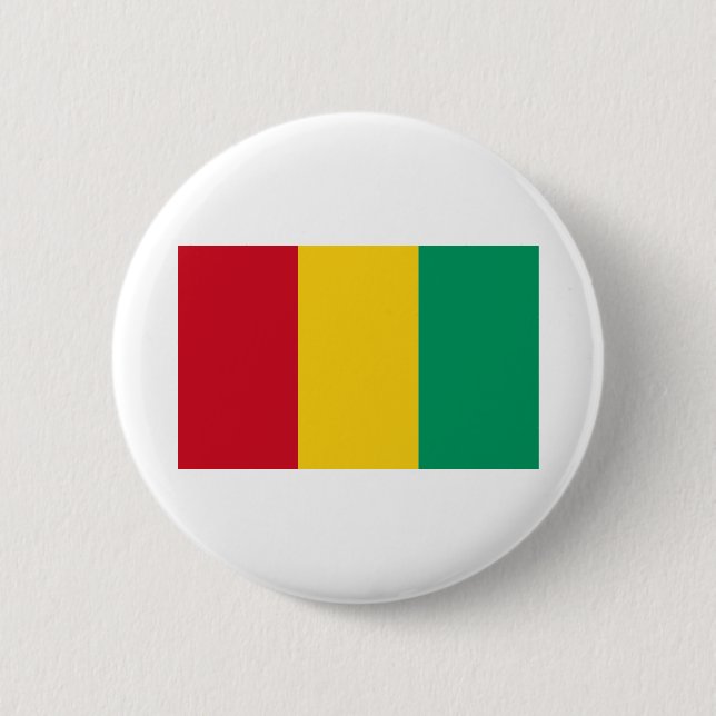 Guinea Flag 2 Inch Round Button (Front)