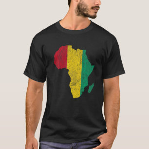 Guinea Flag Africa Continent Silhouette Gift for G T-Shirt