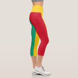Guinea Flag Capri Leggings<br><div class="desc">Patriotic flag of Guinea.</div>