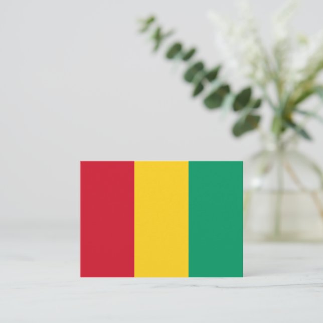 Guinea flag card (Standing Front)