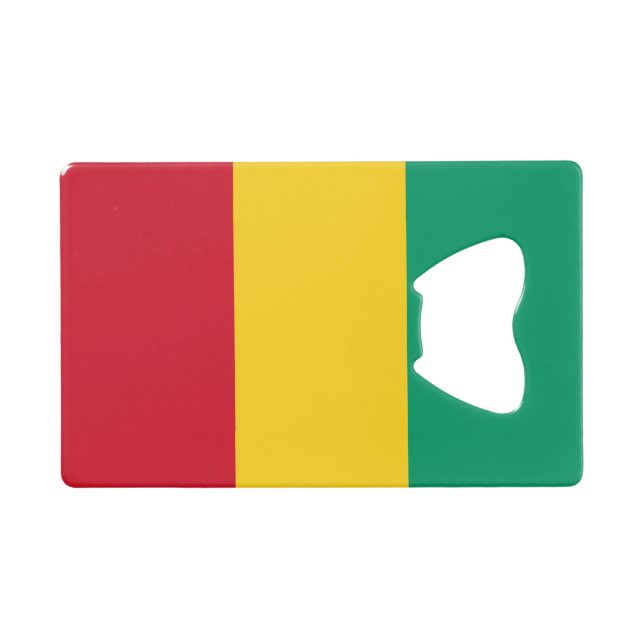 Guinea Flag Credit Card Bottle Opener (Front (Horizontal))