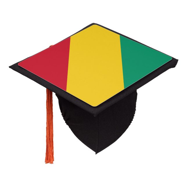 Guinea Flag Graduation Cap Topper (Angled)