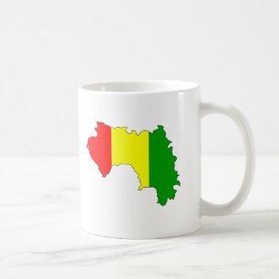 Guinea flag map coffee mug