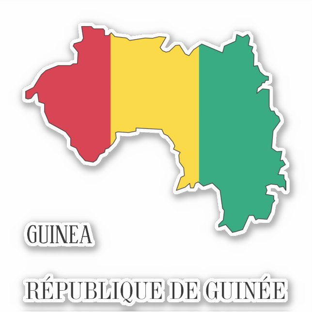 Guinea Flag Map Patriotic (Front)