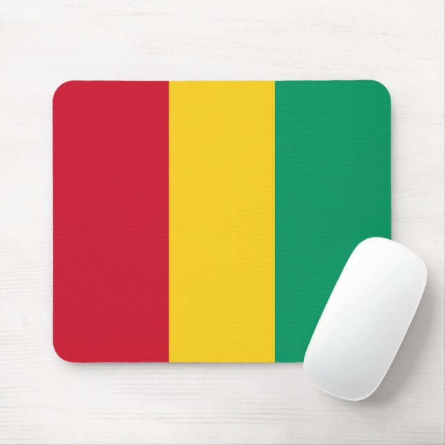 Guinea flag mouse pad (With Mouse)