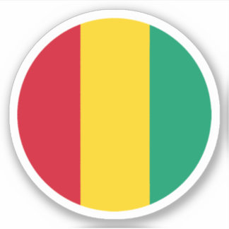 Guinea Flag Round Sticker
