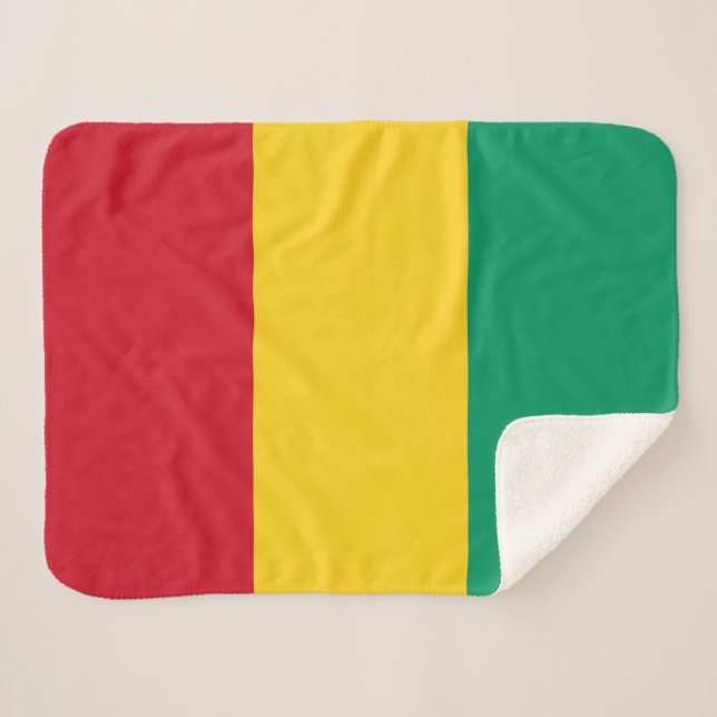 Guinea Flag Sherpa Blanket (Front (Horizontal))