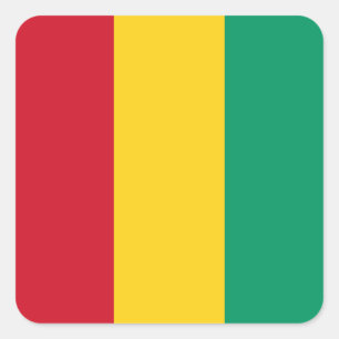 Guinea Flag Square Sticker
