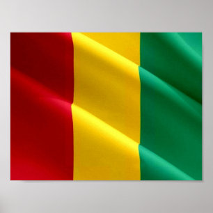 Guinea - Flag Waving - Poster