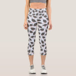 Guinea Fowl Bird Pattern Blue Capri Leggings<br><div class="desc">A fun Guinea Hen bird pattern on a light blue background. Original art by Nic Squirrell.</div>